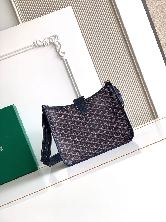 Goyard original canvas musette pm bag GY0145 dark blue