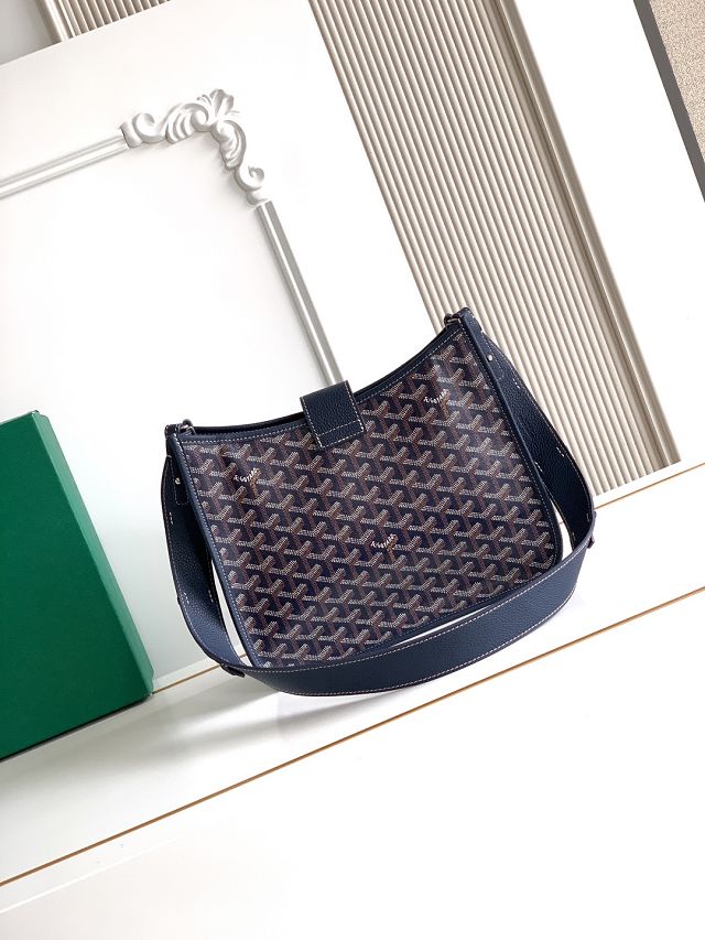 Goyard original canvas musette pm bag GY0145 dark blue