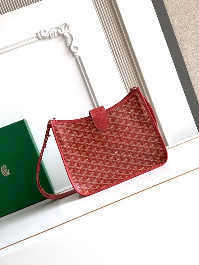 Goyard original canvas musette pm bag GY0145 red