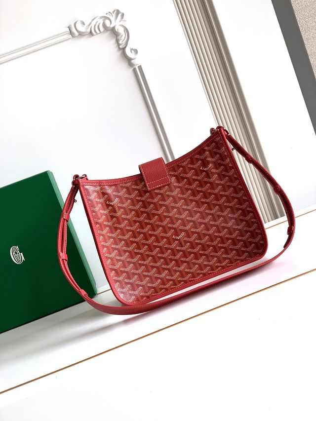 Goyard original canvas musette pm bag GY0145 red