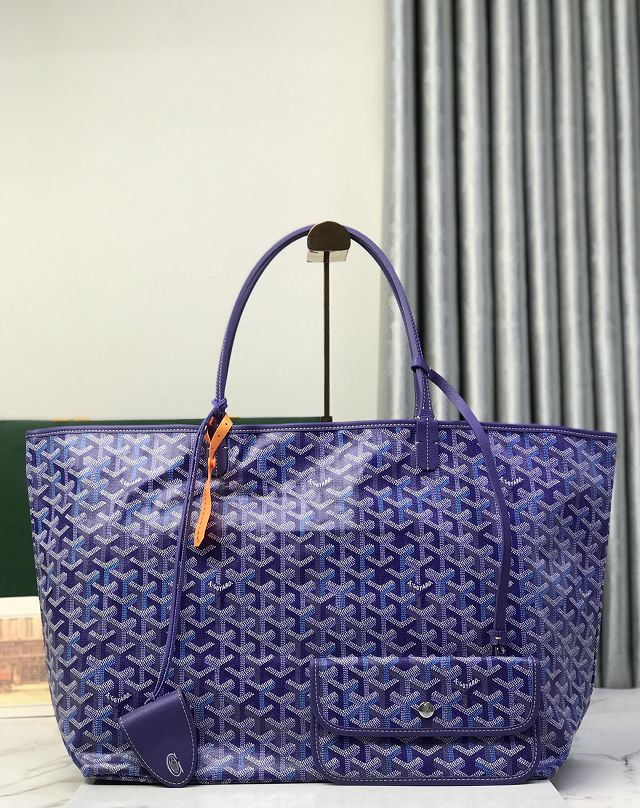 Goyard original canvas saint louis GM bag GY0083 blueberry purple