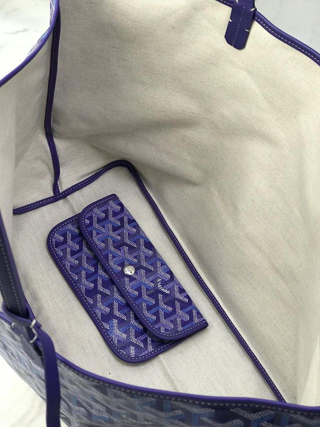 Goyard original canvas saint louis GM bag GY0083 blueberry purple