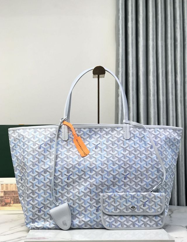 Goyard original canvas saint louis GM bag GY0083 polar blue