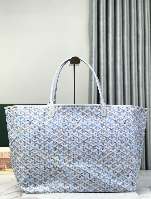 Goyard original canvas saint louis GM bag GY0083 polar blue