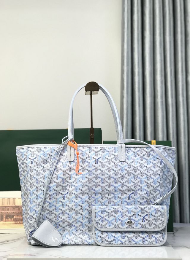 Goyard original canvas saint louis PM bag GY0082 polar blue