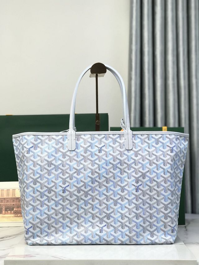 Goyard original canvas saint louis PM bag GY0082 polar blue