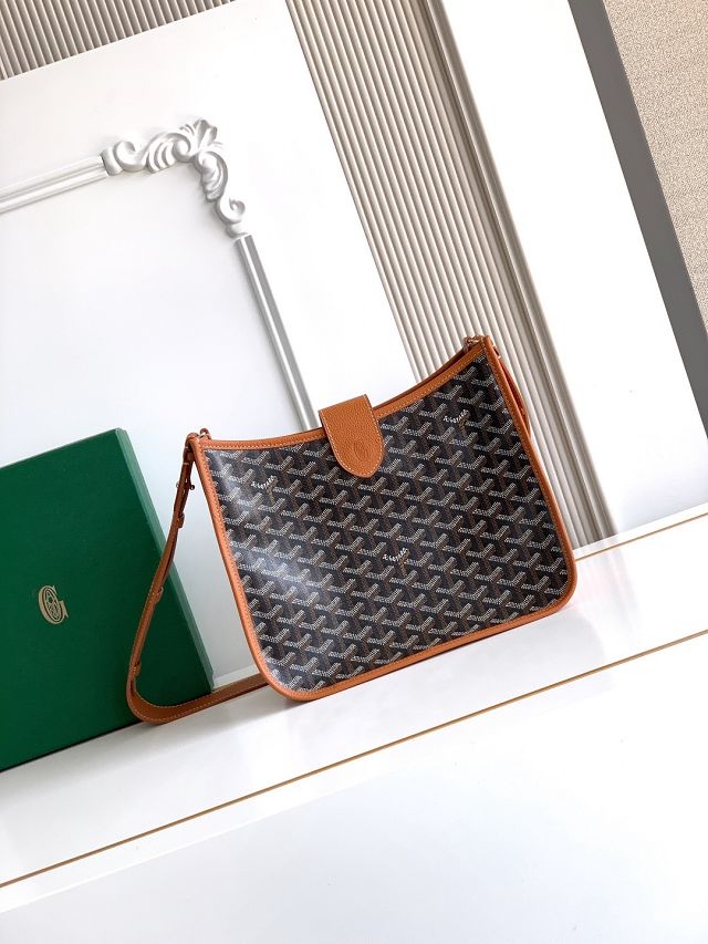 Goyard original canvas musette pm bag GY0145 black&brown