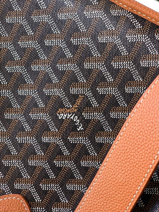 Goyard original canvas musette pm bag GY0145 black&brown