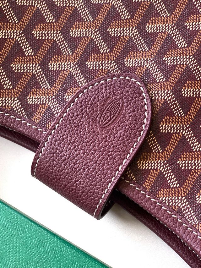 Goyard original canvas musette pm bag GY0145 burgundy