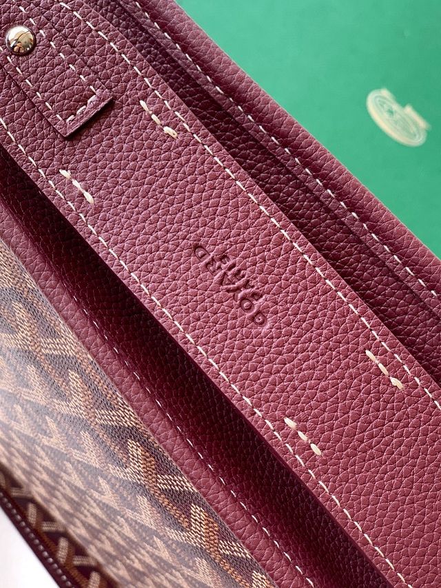 Goyard original canvas musette pm bag GY0145 burgundy