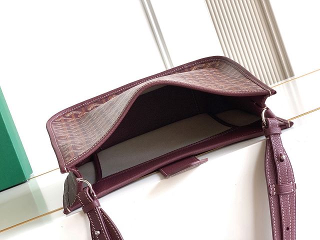 Goyard original canvas musette pm bag GY0145 burgundy