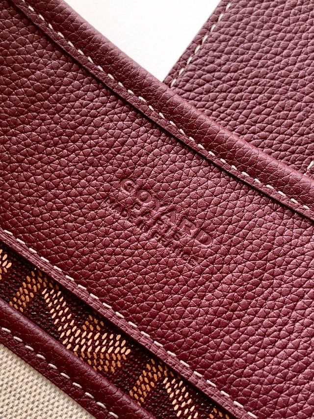 Goyard original canvas musette pm bag GY0145 burgundy
