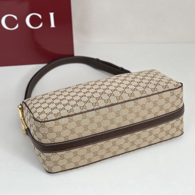 GG original canvas half horsebit large bag 862530 brown