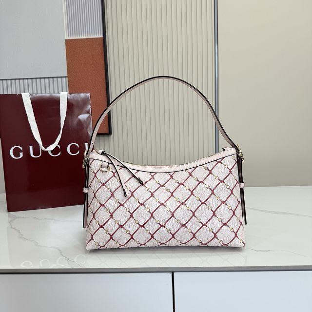 GG original fabric emblem medium shoulder bag 847449 light pink
