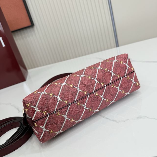 GG original fabric emblem small shoulder bag 847450 bordeaux