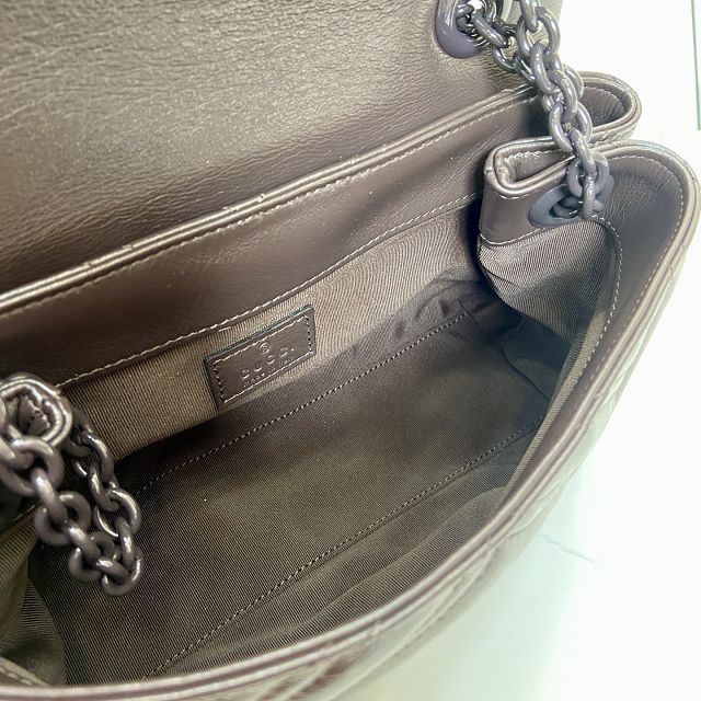 GG original calfskin marmont small shoulder bag 855371 dark brown