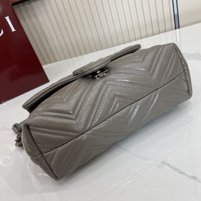 GG original calfskin marmont small shoulder bag 855371 grey