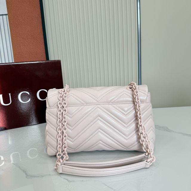 GG original calfskin marmont small shoulder bag 855371 light pink