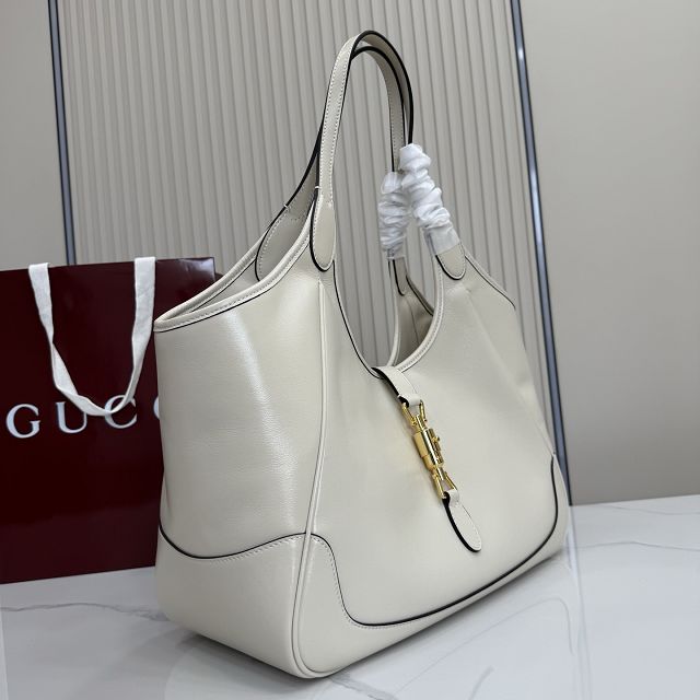 GG original calfskin mercato medium tote bag 866645 white
