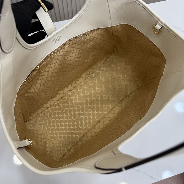 GG original calfskin mercato small tote bag 866646 white