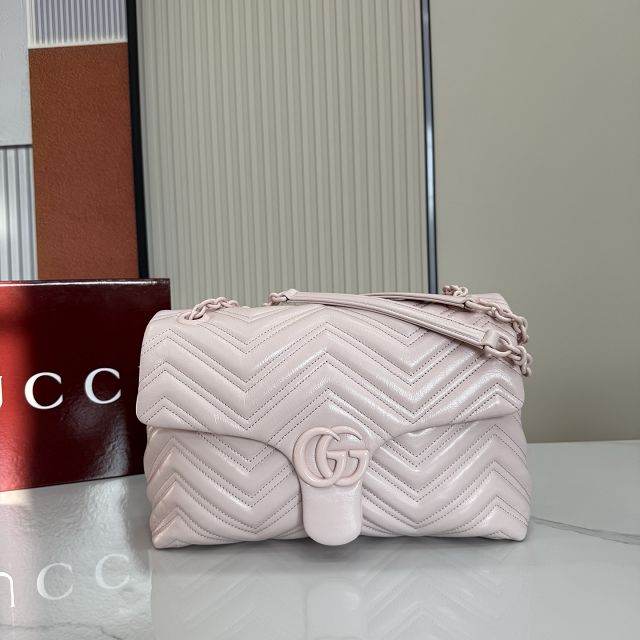 GG original calfskin marmont medium shoulder bag 850676 light pink