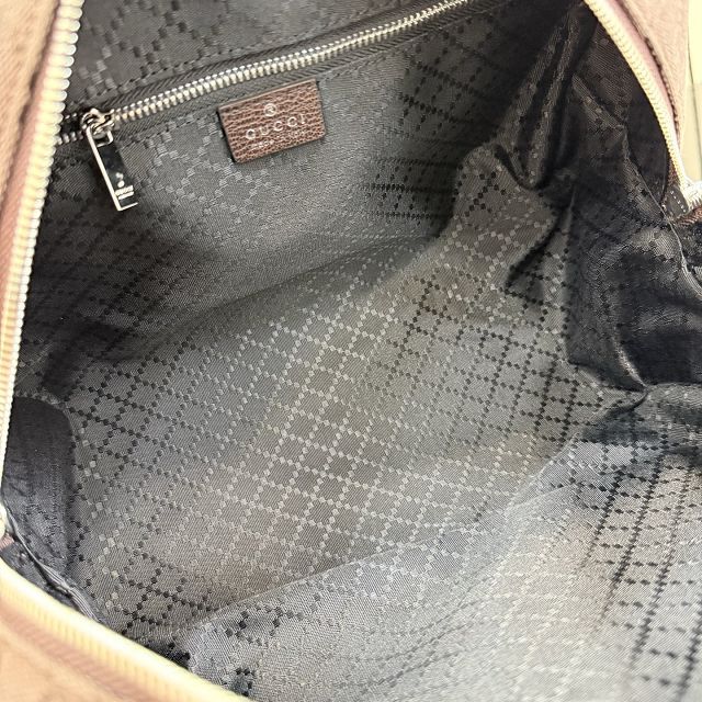 GG original canvas melrose medium boston bag 875228 dark brown