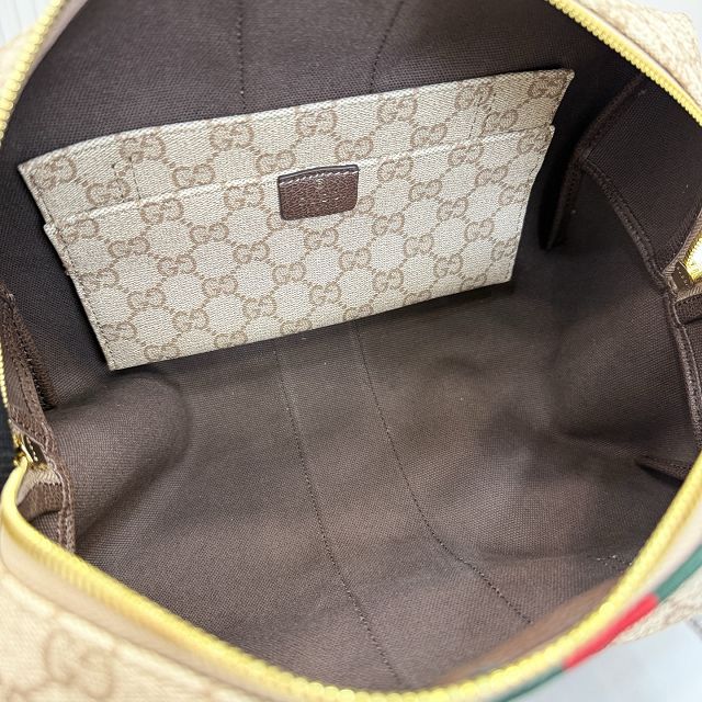 GG original canvas melrose medium boston bag 875228 sand