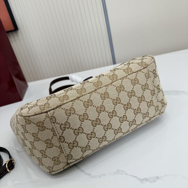 GG original canvas mercato small tote bag 866646 sand