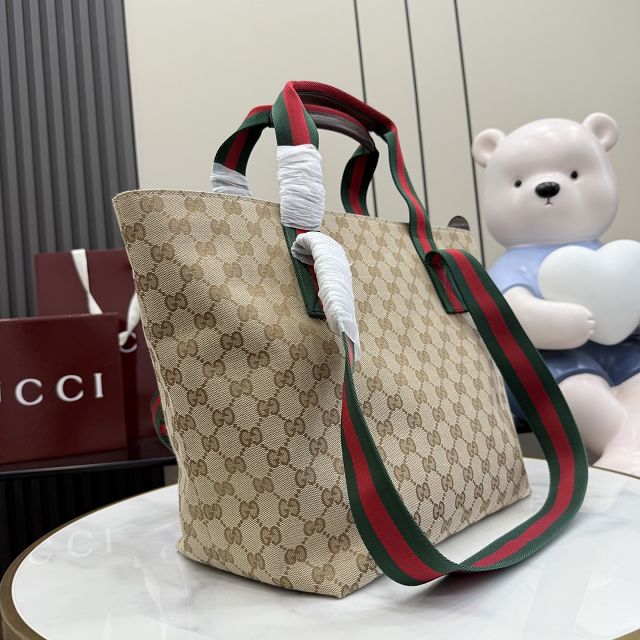 GG original canvas small tote bag 875941 sand