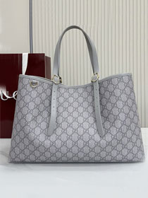 GG original fabric emblem large tote bag 815213 grey