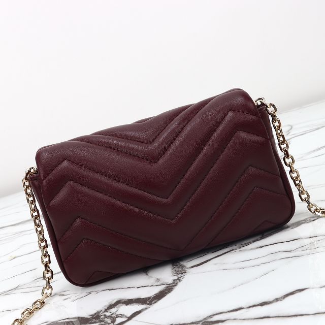 GG original lambskin marmont mini shoulder bag 841290 bordeaux