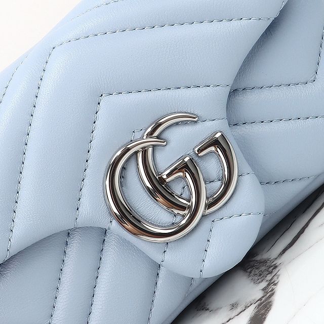 GG original lambskin marmont mini shoulder bag 841290 light blue