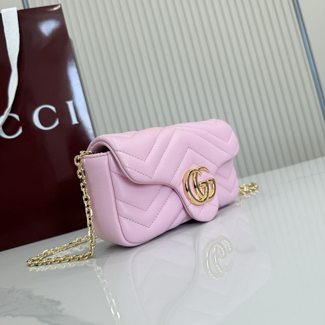 GG original lambskin marmont mini shoulder bag 841290 pink