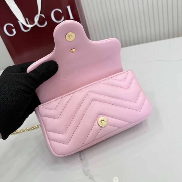 GG original lambskin marmont mini shoulder bag 841290 pink