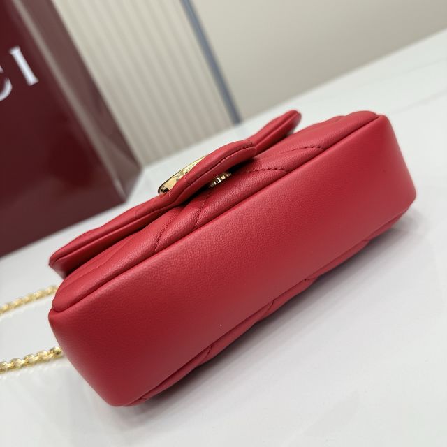 GG original lambskin marmont mini shoulder bag 841290 red