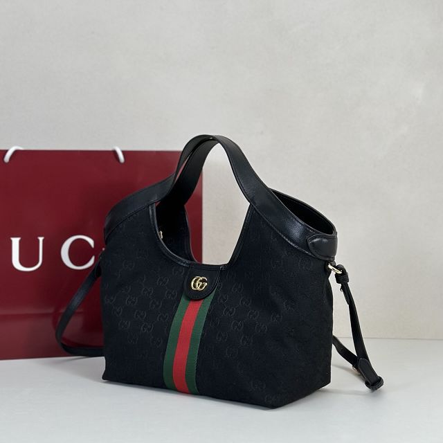 GG original canvas giglio small tote bag 860845 black 