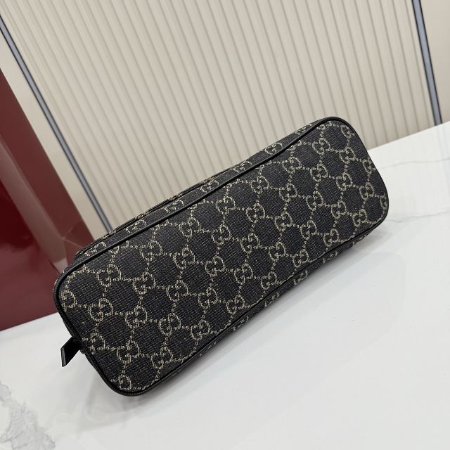 GG original denim madison medium shoulder bag 874744 black