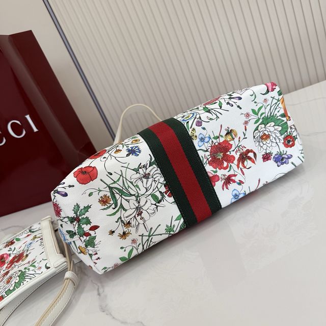 GG original fabric giglio small tote bag 860845 white