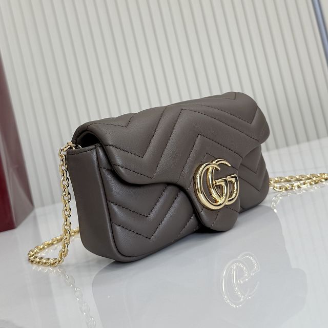 GG original lambskin marmont mini shoulder bag 841290 dark brown