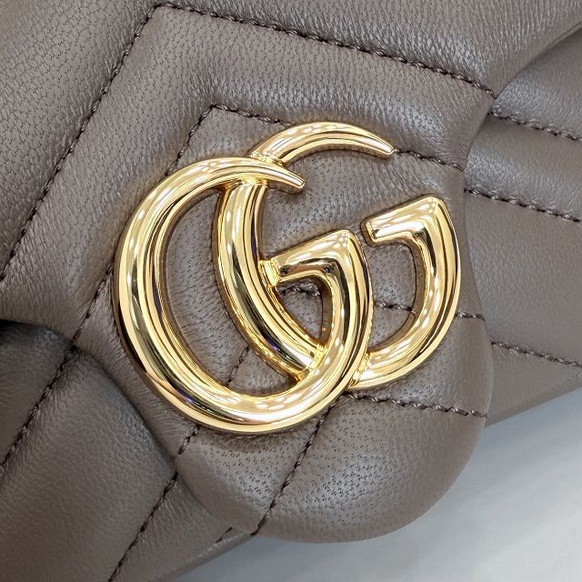 GG original lambskin marmont mini shoulder bag 841290 dark brown