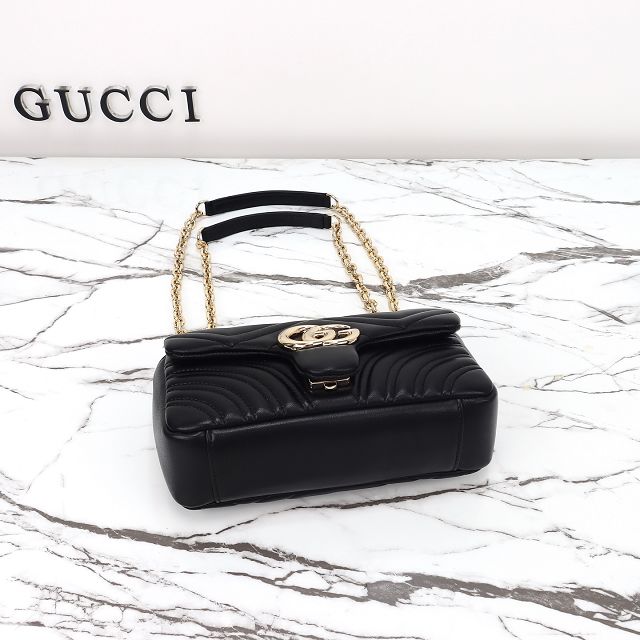 GG original lambskin marmont small shoulder bag 837280 black