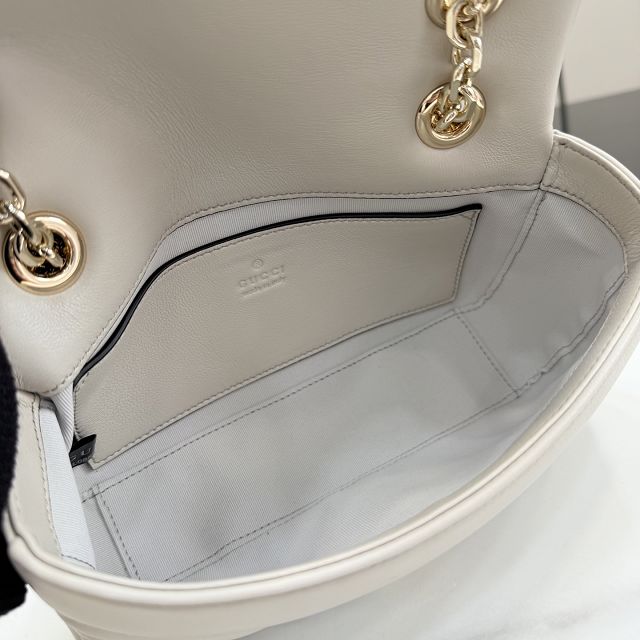 GG original lambskin marmont small shoulder bag 837280 light grey