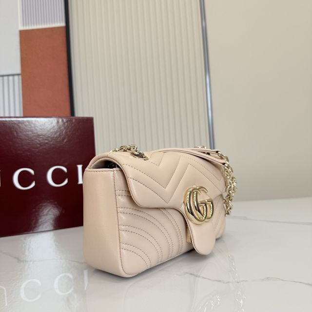 GG original lambskin marmont small shoulder bag 837280 pink beige