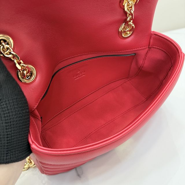 GG original lambskin marmont small shoulder bag 837280 red