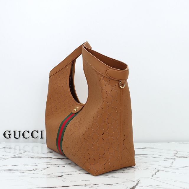 GG original calfskin giglio large tote bag 853971 brown