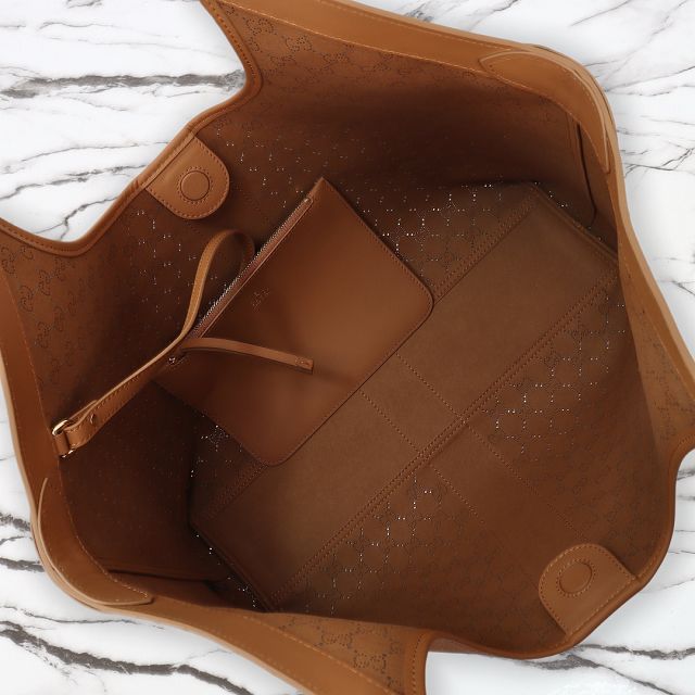 GG original calfskin giglio large tote bag 853971 brown
