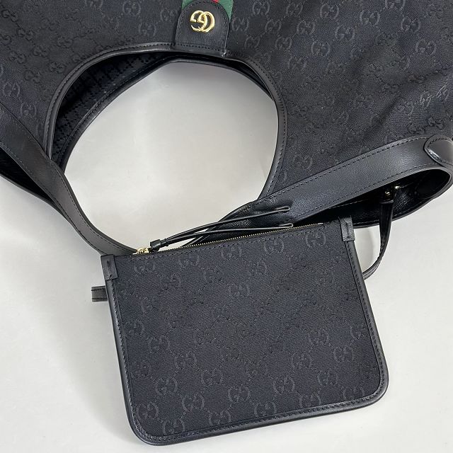 GG original canvas giglio large tote bag 853971 black