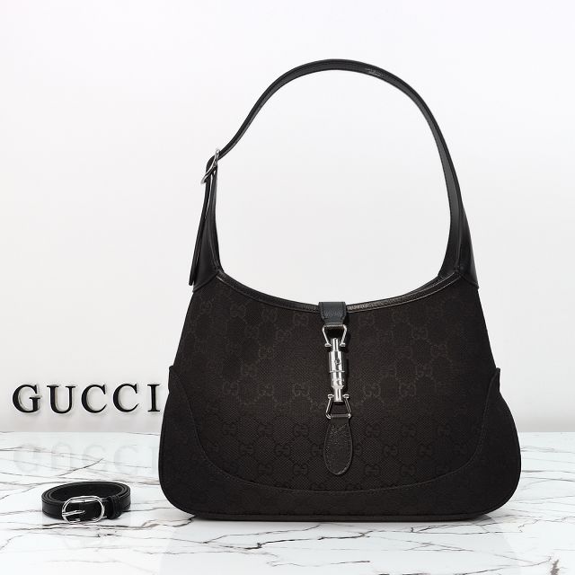 GG original canvas jackie 1961 medium shoulder bag 863136 black