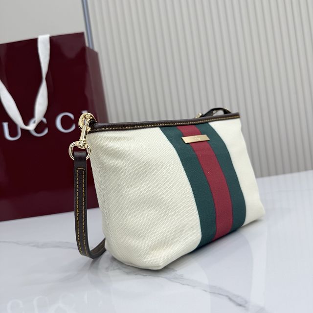 GG original canvas small pouch A000MM white