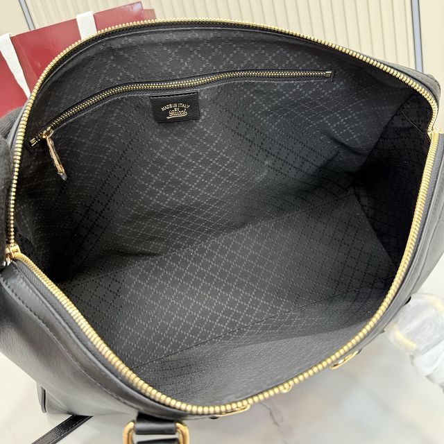 GG original calfskin borsetto large boston bag 866734 black